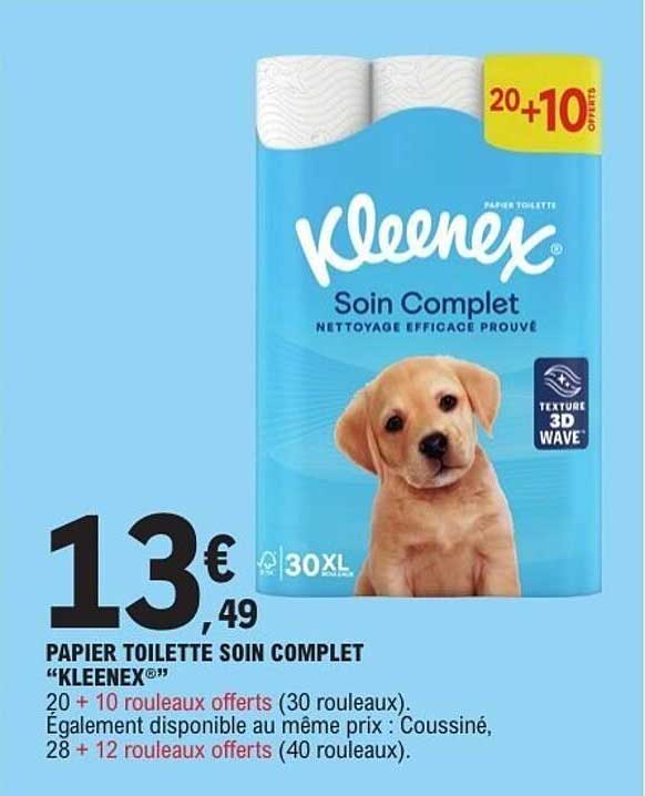 PAPIER TOILETTE SOIN COMPLET “KLEENEX®”