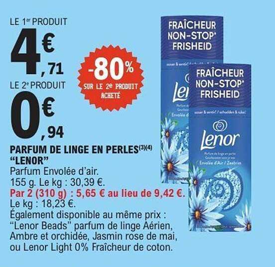 PARFUM DE LINGE EN PERLES "LENOR"