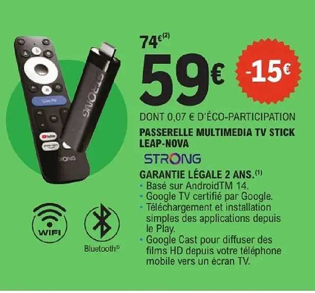PASSERELLE MULTIMEDIA TV STICK LEAP-NOVA STRONG