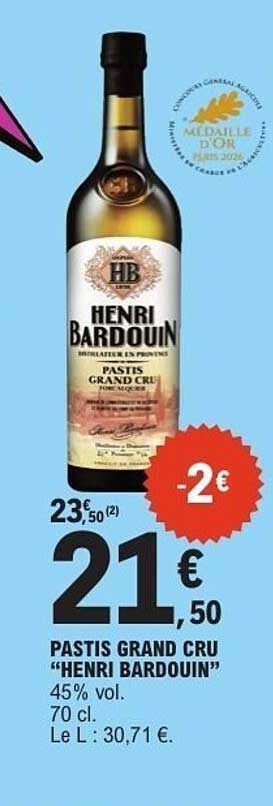 PASTIS GRAND CRU “HENRI BARDOUIN”
