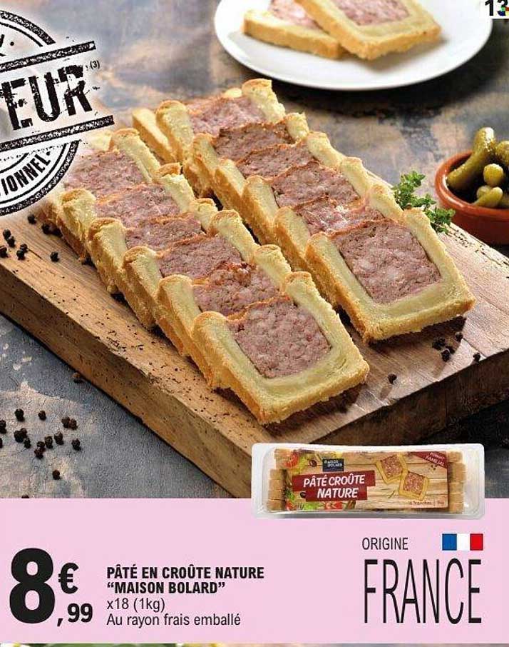 PÂTÉ EN CROÛTE NATURE "MAISON BOLARD"