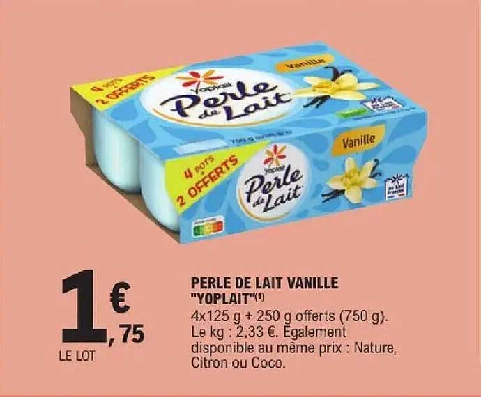 PERLE DE LAIT VANILLE "YOPLAIT"(1)