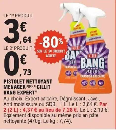 PISTOLET NETTOYANT MENAGER (1/24) “CILIT BANG EXPERT”