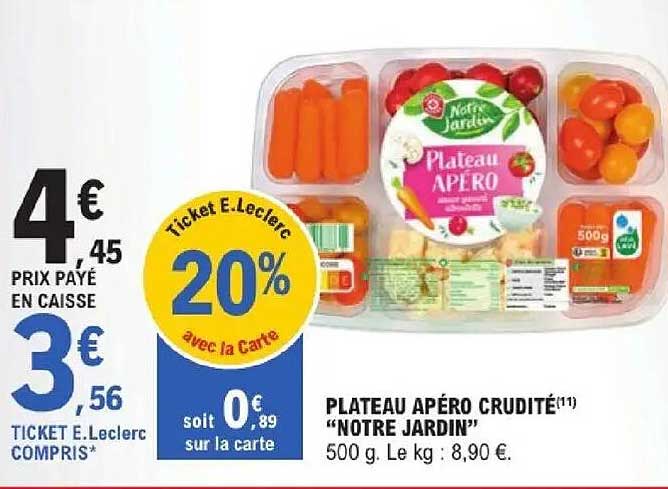 PLATEAU APÉRO CRUDITÉ “NOTRE JARDIN”