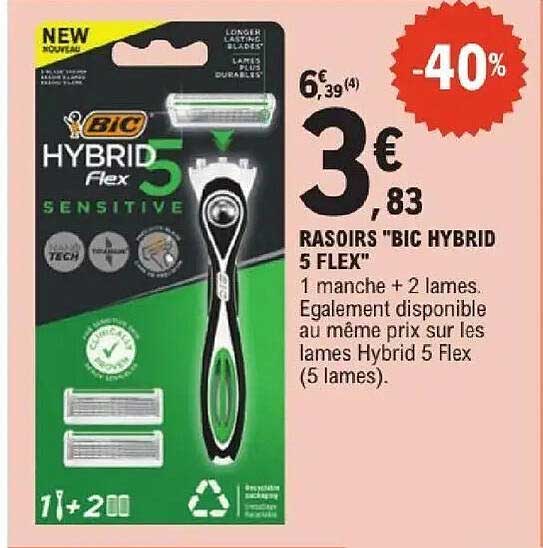 RASOIRS "BIC HYBRID 5 FLEX"
