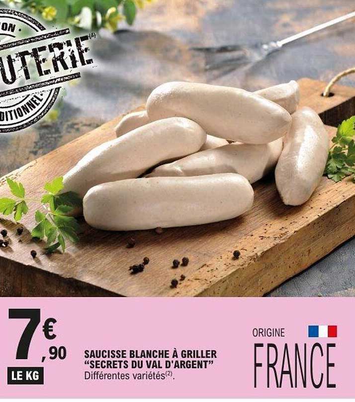 SAUCISSE BLANCHE À GRILLER “SECRETS DU VAL D’ARGENT”