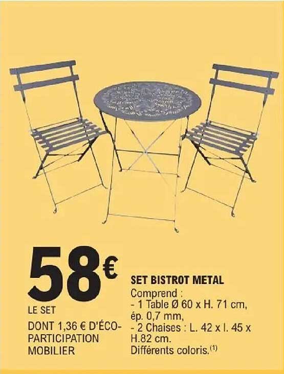 SET BISTROT METAL