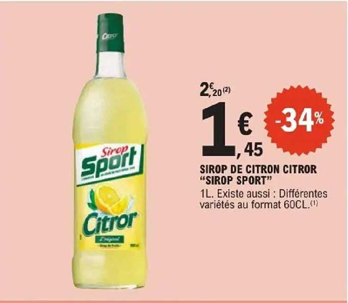 SIROP DE CITRON CITROR “SIROP SPORT”