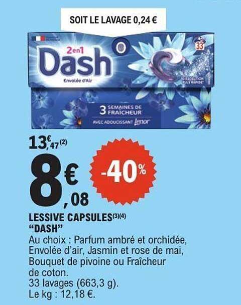 SOIT LE LAVAGE 0,24 €