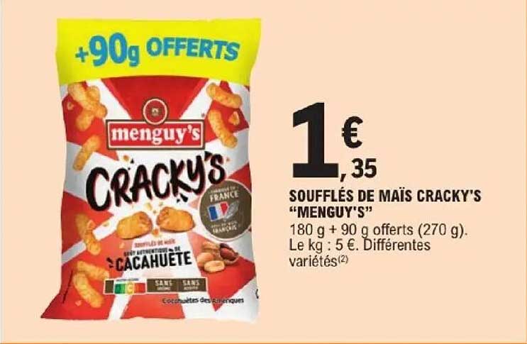 SOUFFLÉS DE MAÏS CRACKY'S "MENGUY'S"