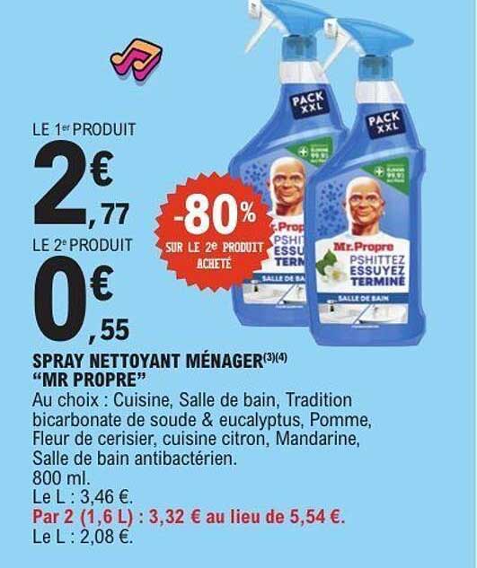 SPRAY NETTOYANT MÉNAGER(3)(4) "MR PROPRE"