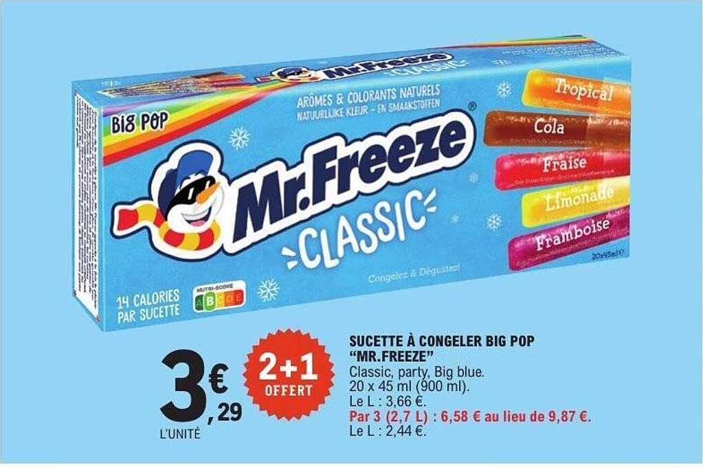 SUCETTE À CONGELER BIG POP "MR. FREEZE"