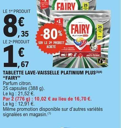 TABLETTE LAVE-VAISSELLE PLATINUM PLUS FAIRY