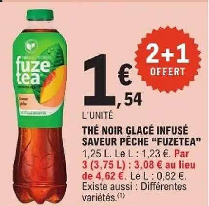 THÉ NOIR GLACÉ INFUSÉ SAVEUR PÊCHE “FUZETEA”