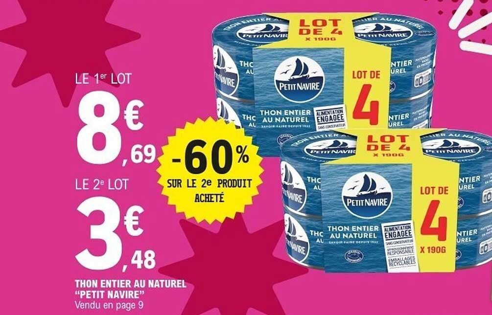 THON ENTIER AU NATUREL "PETIT NAVIRE"