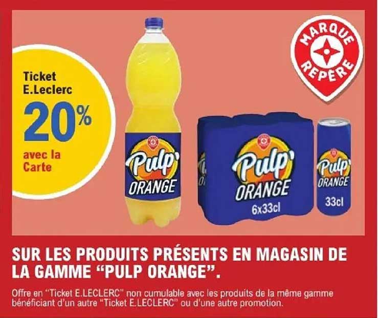Ticket E.Leclerc 20% avec la Carte