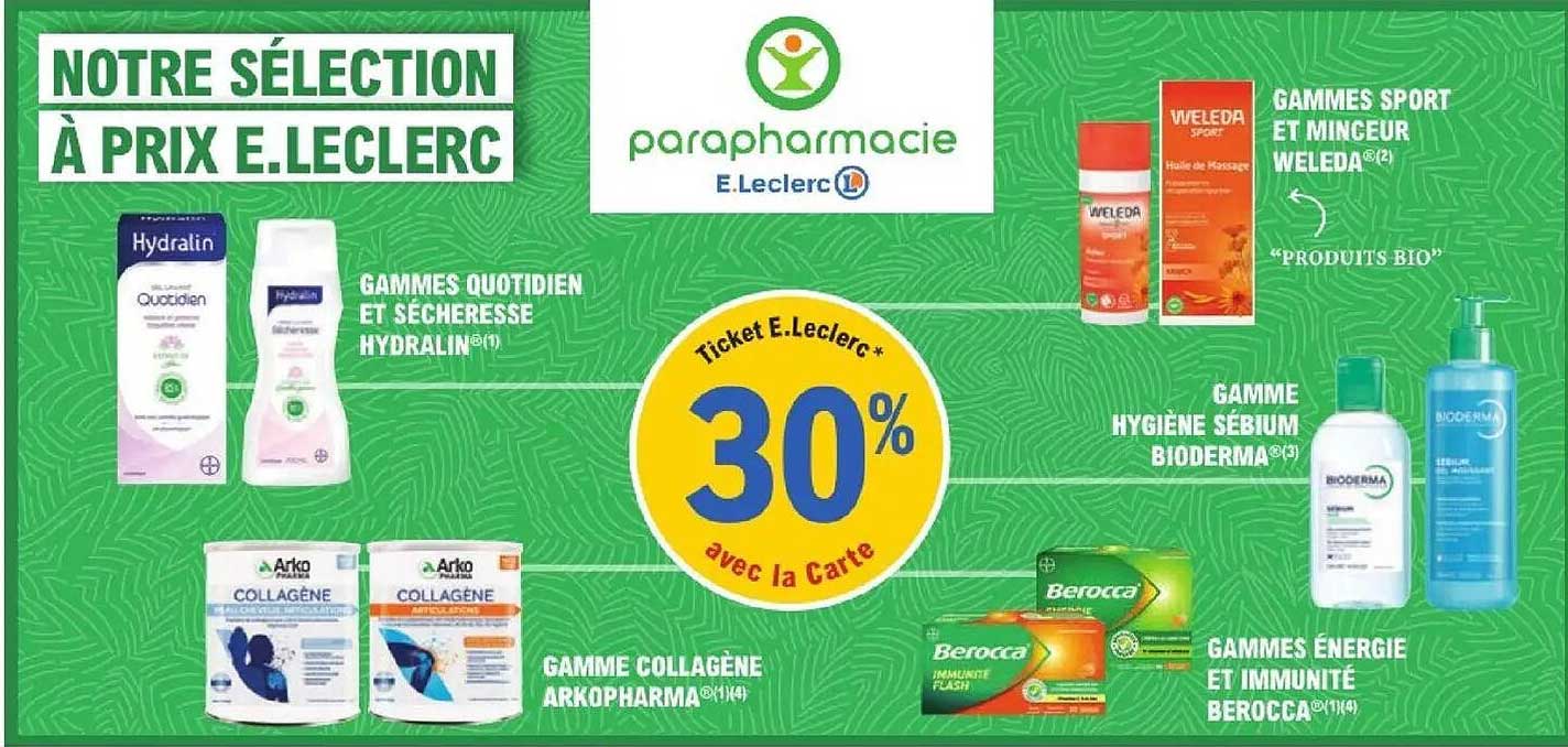 Ticket E.Leclerc 30% avec la Carte