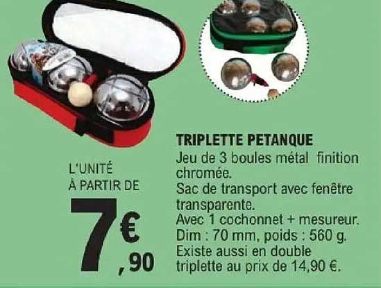 TRIPLETTE PETANQUE