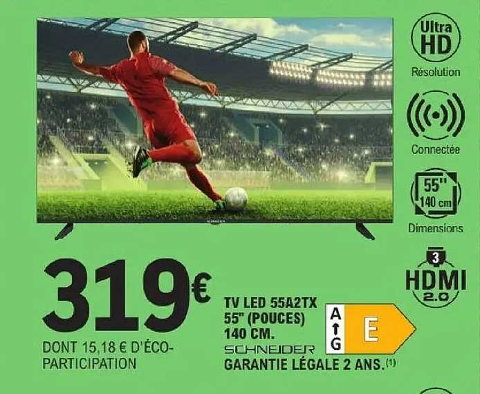 TV LED 55A2TX 55" (POUCES) 140 CM.