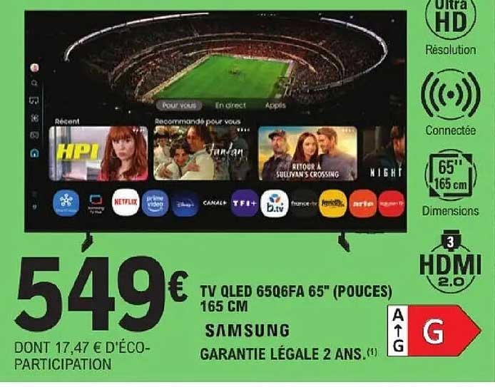 TV OLED 65Q6FA 65'' (pouces) 165 cm SAMSUNG