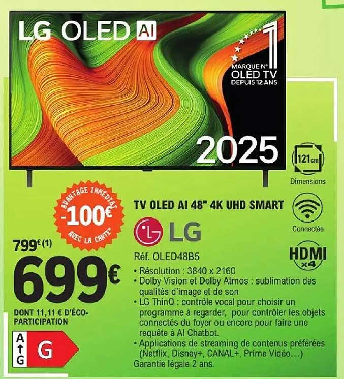 TV OLED AI 48" 4K UHD SMART