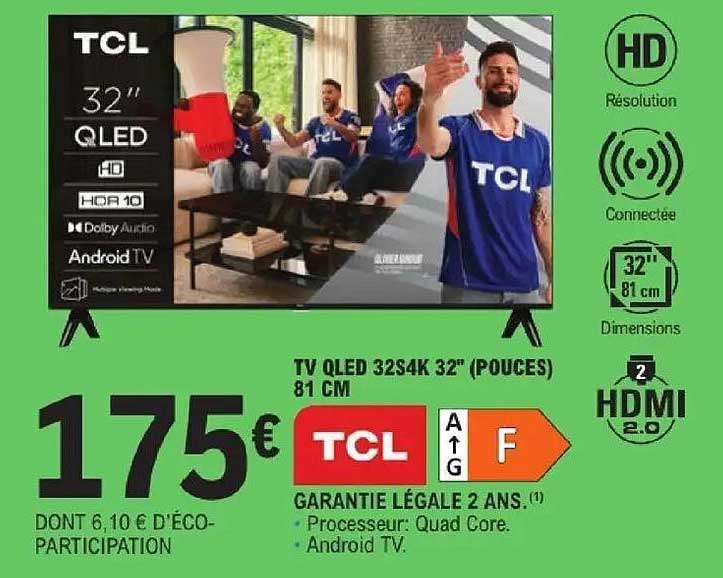 TV QLED 32S4K 32" (POUCES) 81 CM