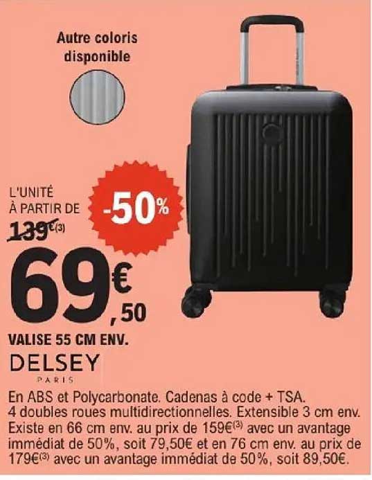 VALISE 55 CM ENV. DELSEY