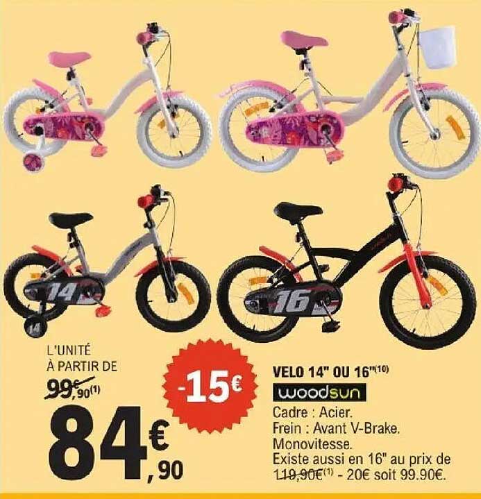 VELO 14" ou 16" woodsun