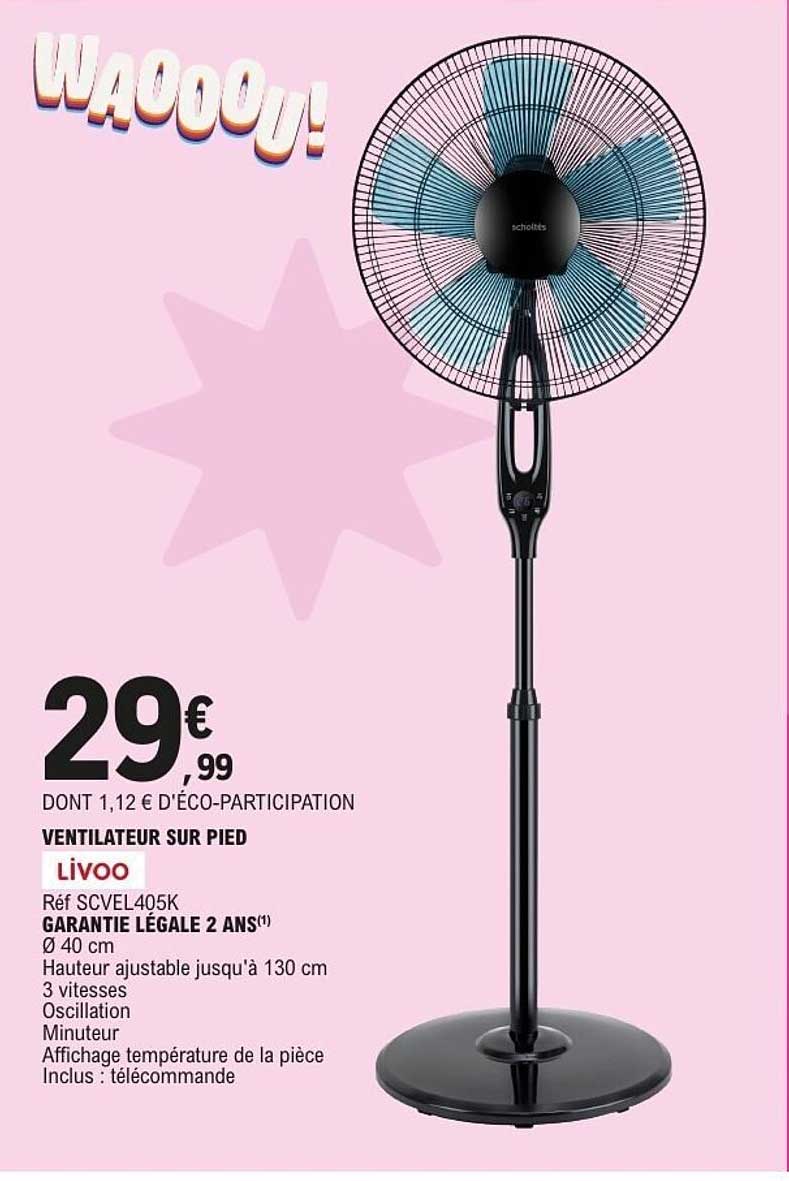 VENTILATEUR SUR PIED LIVOO