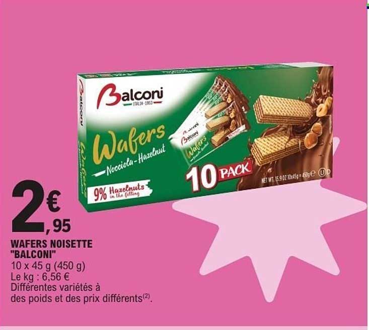 WAFERS NOISETTE "BALCONI"