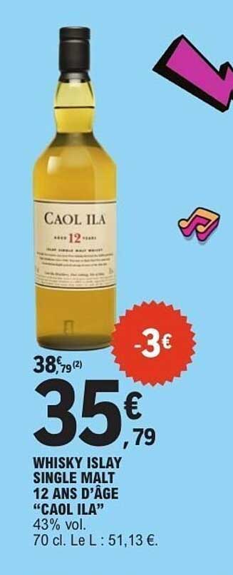 WHISKY ISLAY SINGLE MALT 12 ANS D'ÂGE “CAOL ILA”