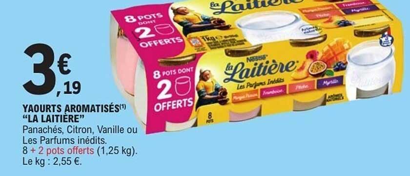 YAOURTS AROMATISÉS “LA LAITIÈRE”