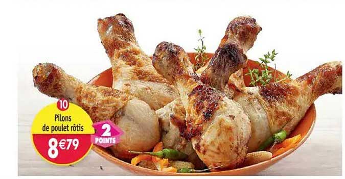10 Pilons de poulet rôtis
