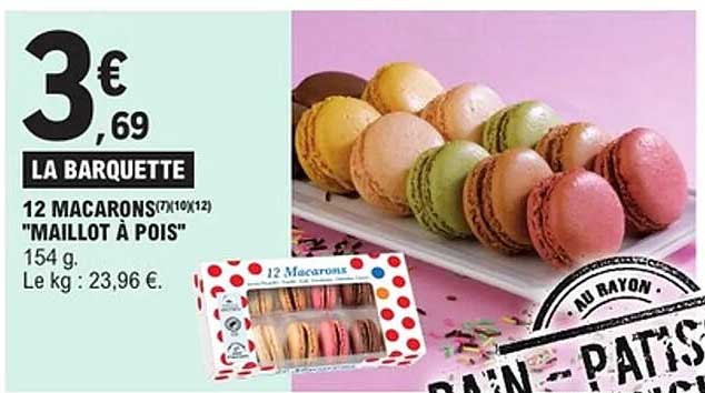 12 MACARONS "MAILLOT À POIS"