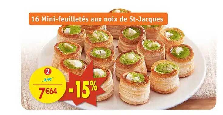 16 Mini-feuilletés aux noix de St-Jacques