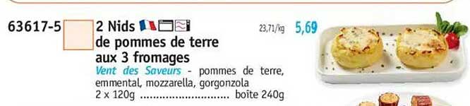 2 Nids de pommes de terre aux 3 fromages