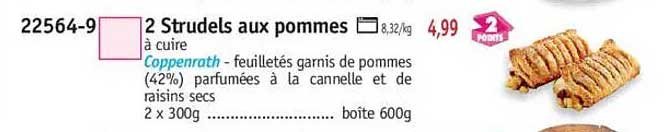 2 Strudels aux pommes