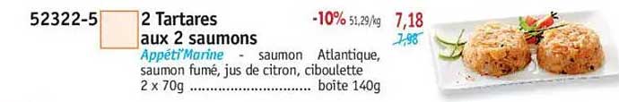 2 Tartares aux 2 saumons