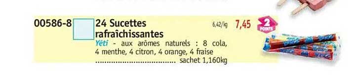 24 Sucettes rafraîchissantes