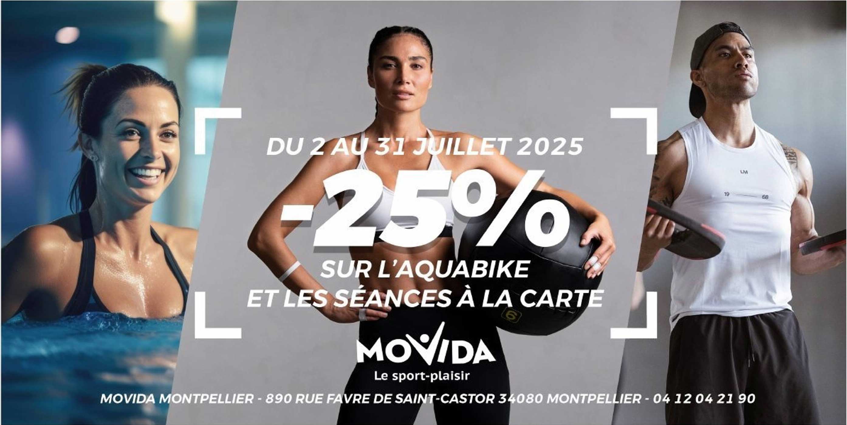 -25% SUR L'AQUABIKE ET LES SÉANCES À LA CARTE