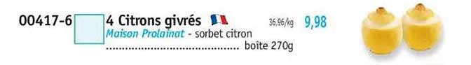 4 Citrons givrés