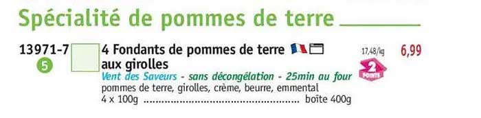 4 Fondants de pommes de terre aux girolles