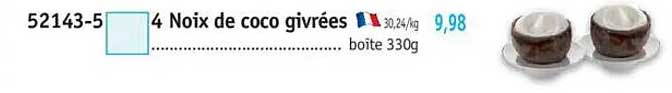 4 Noix de coco givrées