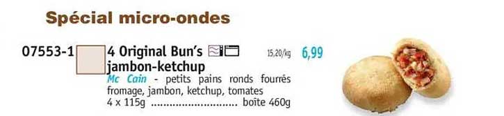 4 Original Bun's jambon-ketchup