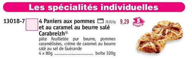 4 Paniers aux pommes et au caramel au beurre salé Carabreizh®
