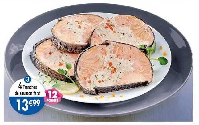 4 Tranches de saumon farci