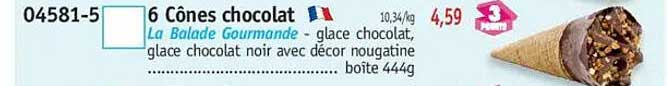 6 Cônes chocolat