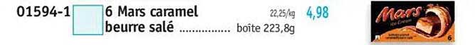 6 Mars caramel beurre salé