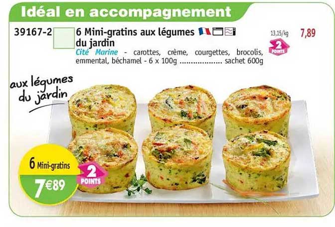 6 Mini-gratins aux légumes du jardin