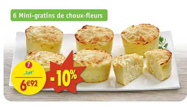 6 Mini-gratins de choux-fleurs